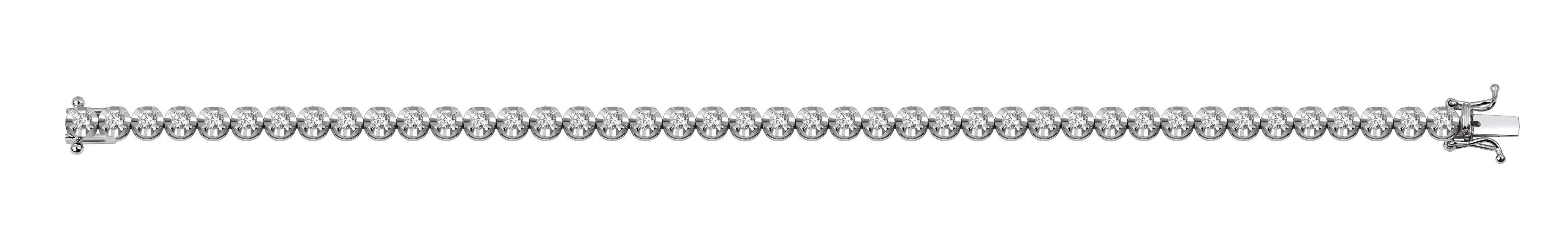 Браслет из белого золота с бриллиантами (015493)