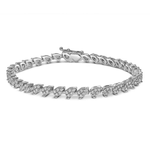 Браслет из белого золота с бриллиантами (063691)