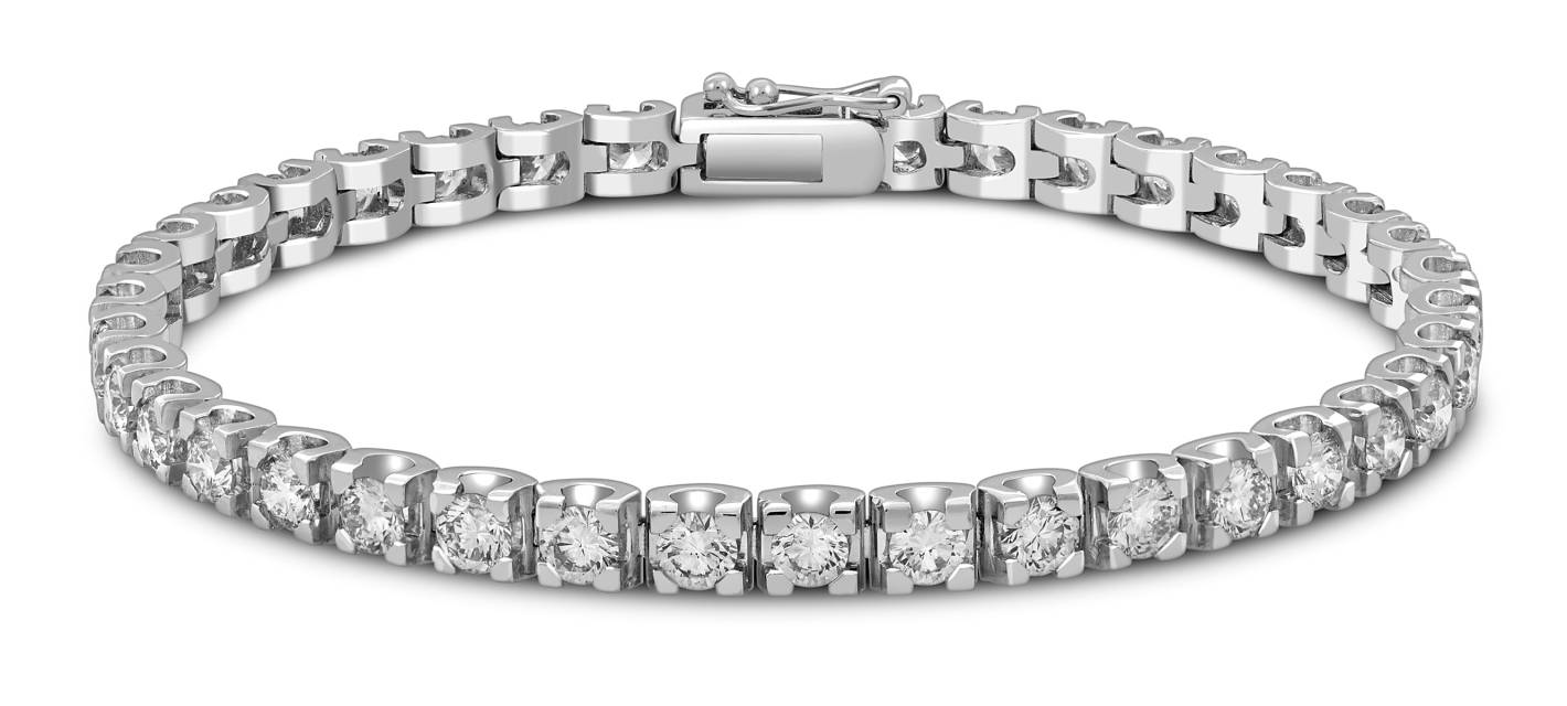 Браслет из белого золота с бриллиантами (058635)