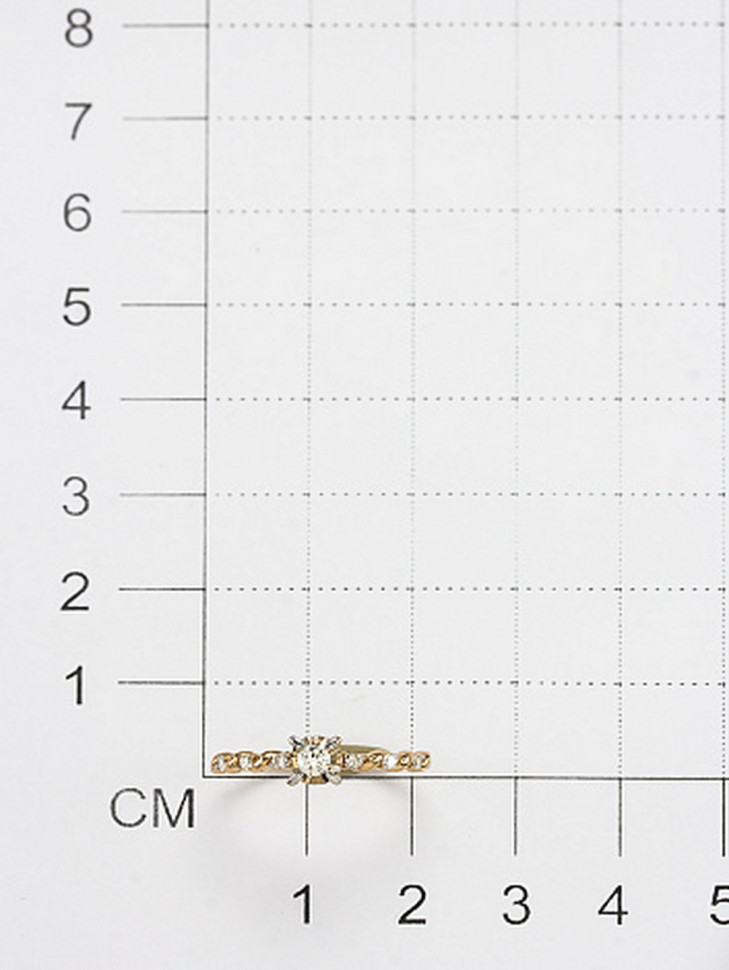 Помолвочное кольцо из жёлтого золота с бриллиантами (053646)