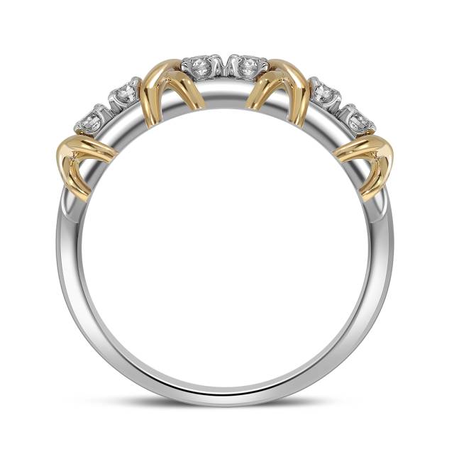 Кольцо из комбинированного золота с бриллиантами (049745)