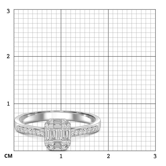 Кольцо из белого золота с бриллиантами (055570)