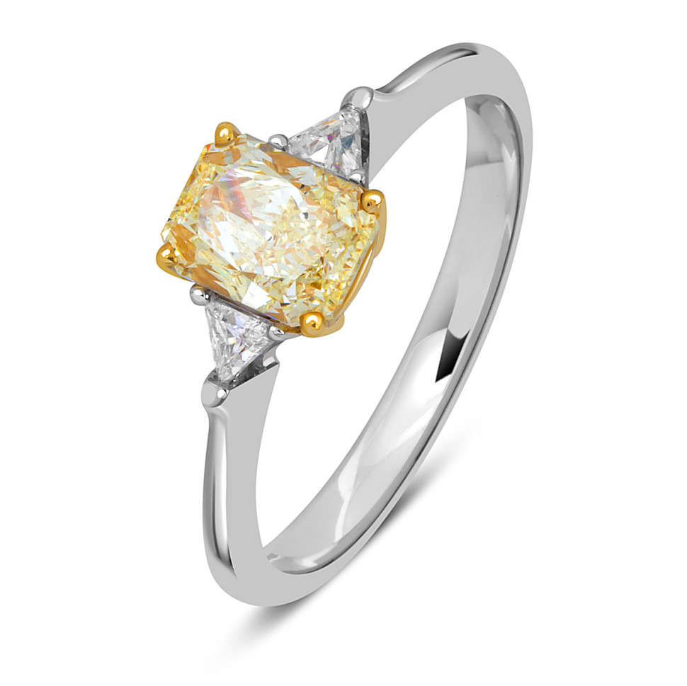 Помолвочное кольцо из белого золота с бриллиантами (052379)