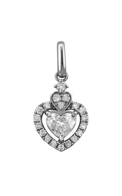 Кулон из белого золота с бриллиантами (012829)