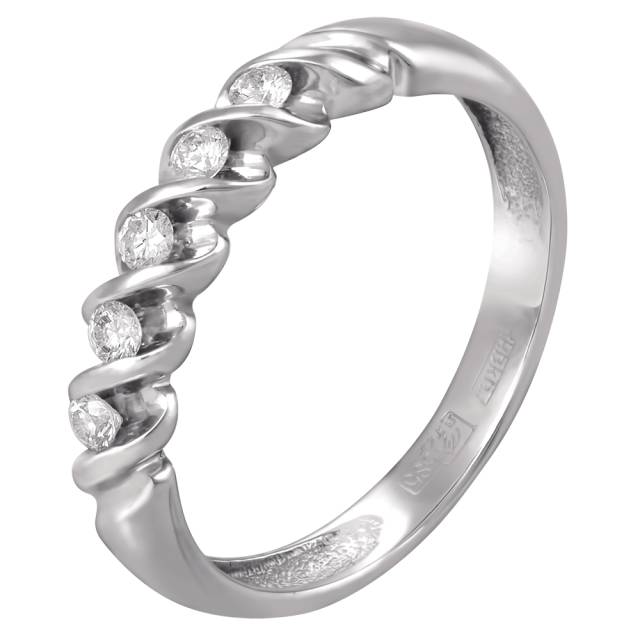 Кольцо из белого золота с бриллиантами (053098)