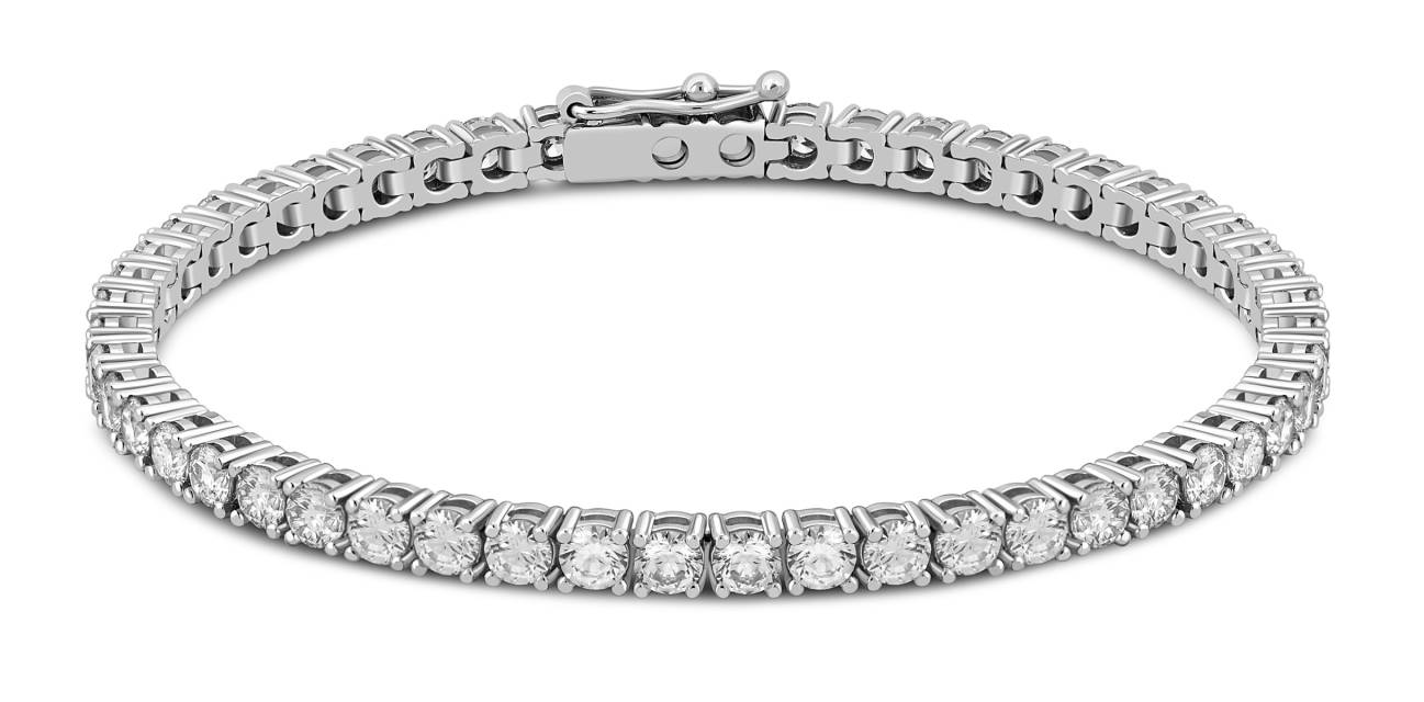 Браслет из белого золота с бриллиантами (054349)