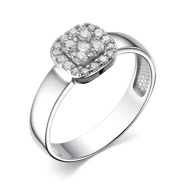 Кольцо из белого золота с бриллиантами (060496)