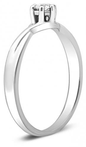 Помолвочное кольцо из платины с бриллиантом 17.5