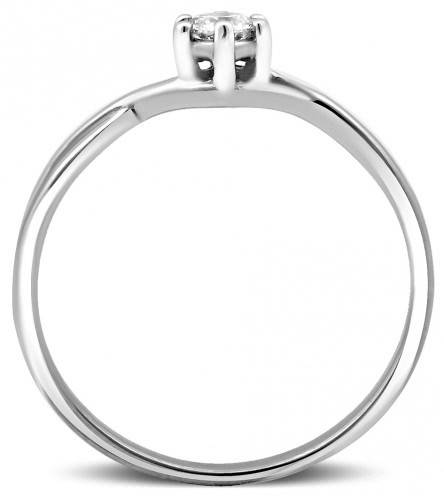 Помолвочное кольцо из платины с бриллиантом 17.5