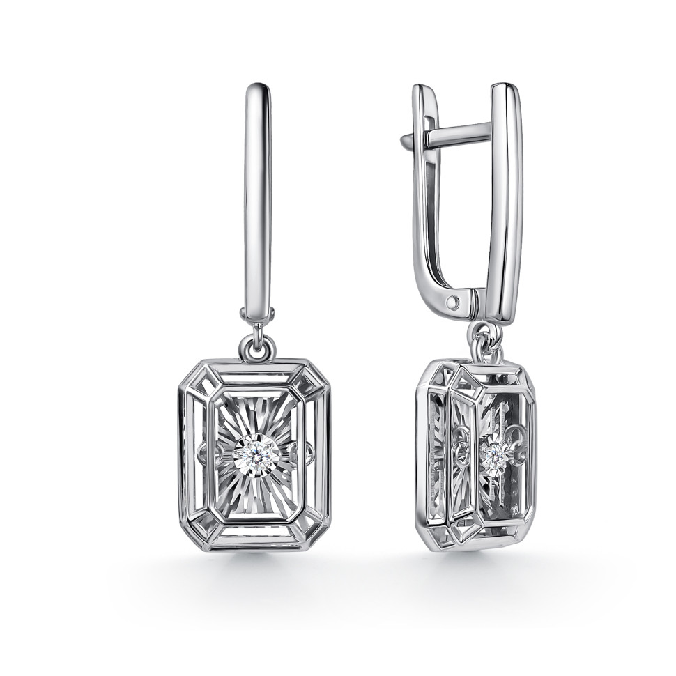 Серьги из белого золота с 