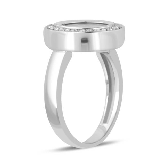 Кольцо из белого золота с бриллиантами (039719)