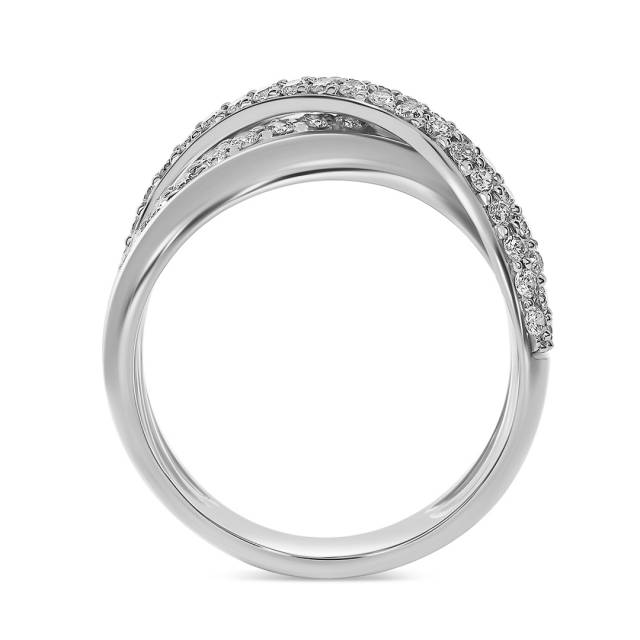 Кольцо из белого золота с бриллиантами (058458)