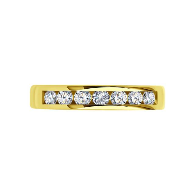 Кольцо из жёлтого золота с бриллиантами (046766)