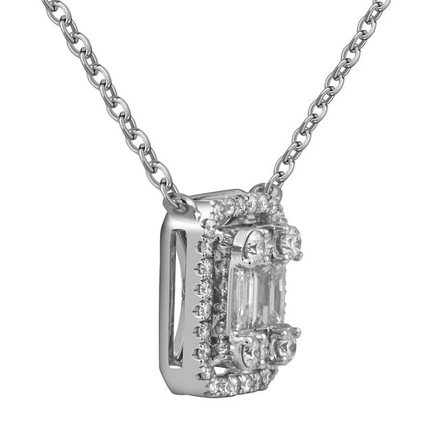 Колье из белого золота с бриллиантами (054906)