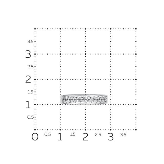 Кольцо из белого золота с бриллиантами (061311)