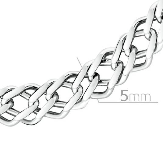 Цепь из платины, плетение "Двойной ромб" (061216)