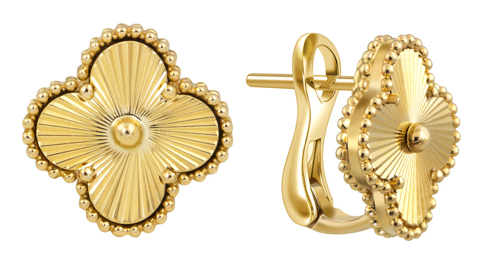 Серьги из жёлтого золота (051815)