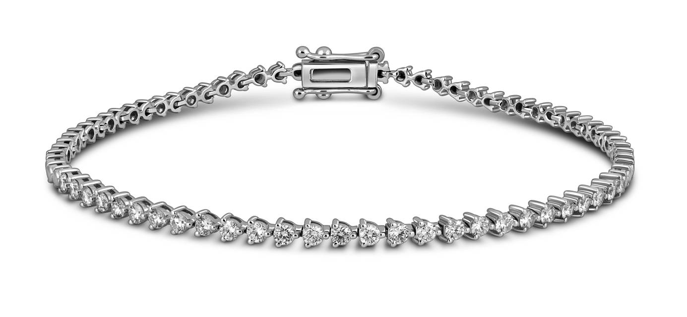 Браслет из белого золота с бриллиантами (057788)