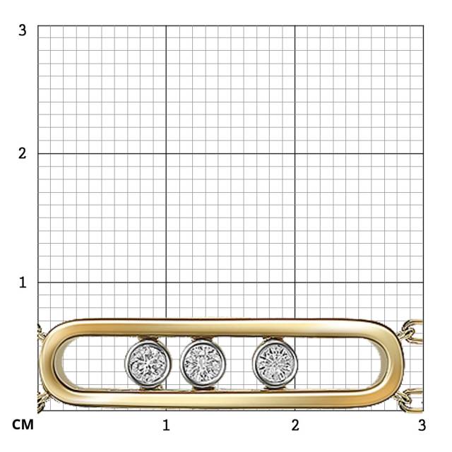 Браслет из жёлтого золота с бриллиантами (062527)