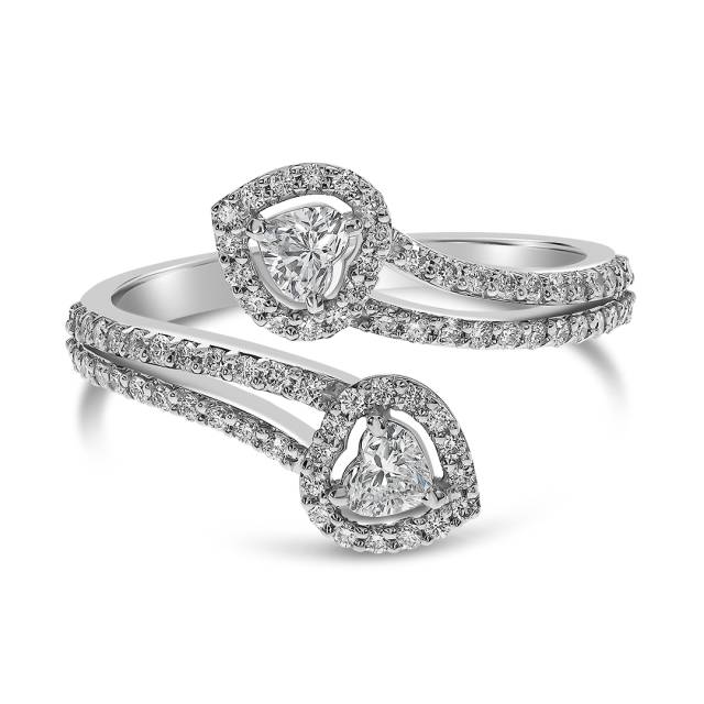 Кольцо из белого золота с бриллиантами (061588)