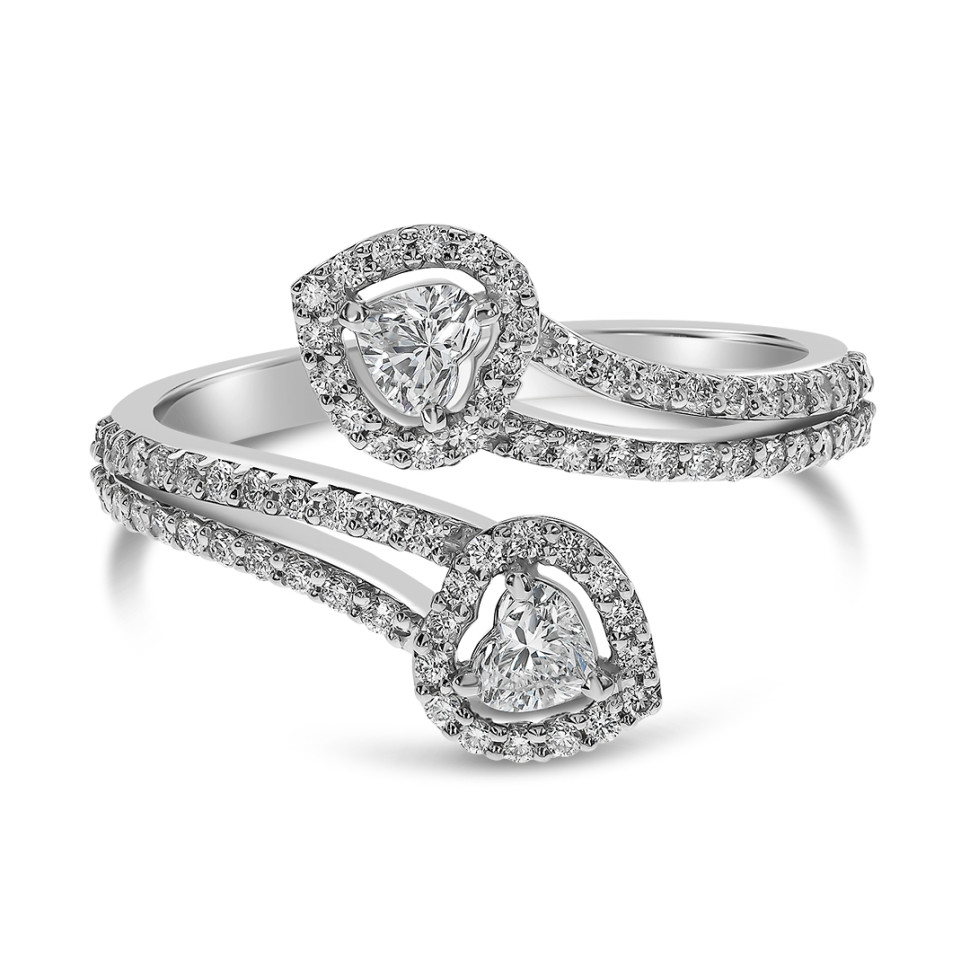 Кольцо из белого золота с бриллиантами (061588)