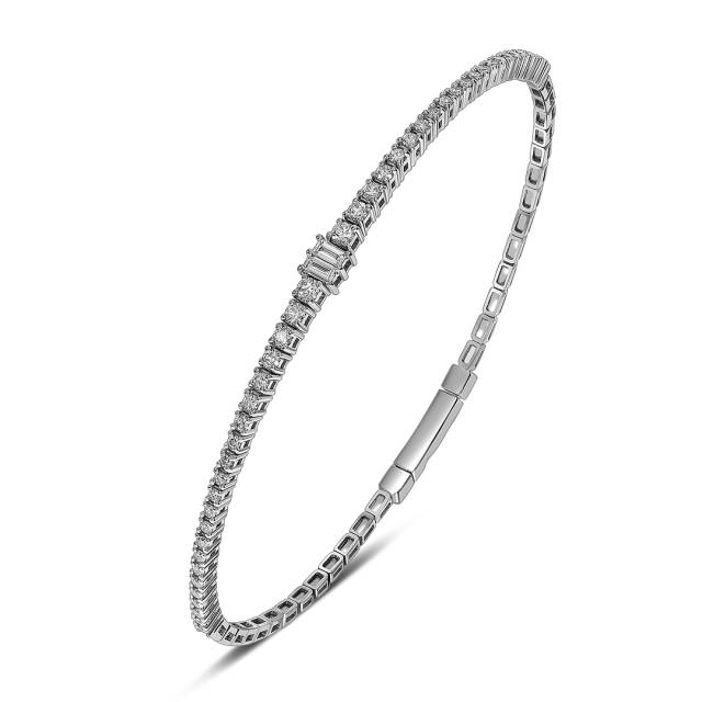 Браслет из белого золота с бриллиантами (059096)