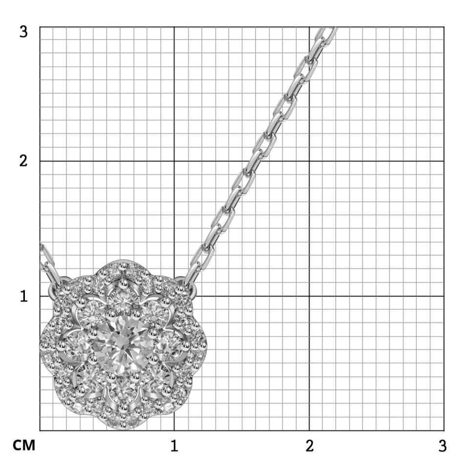 Колье из белого золота с бриллиантами (057518)