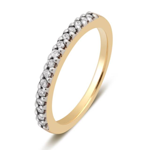 Кольцо из жёлтого золота с бриллиантами (026163)