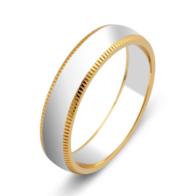 Обручальное кольцо из комбинированного золота (002906)
