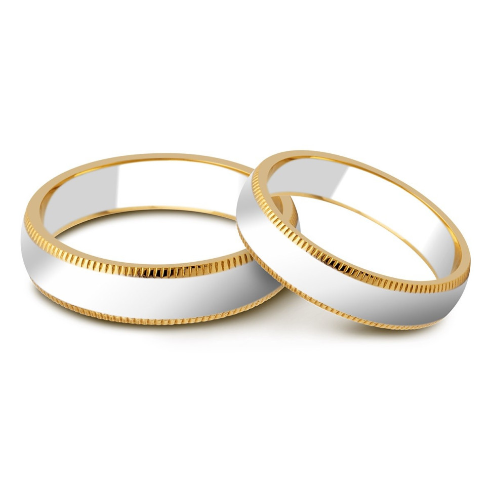 Обручальное кольцо из комбинированного золота (002906)