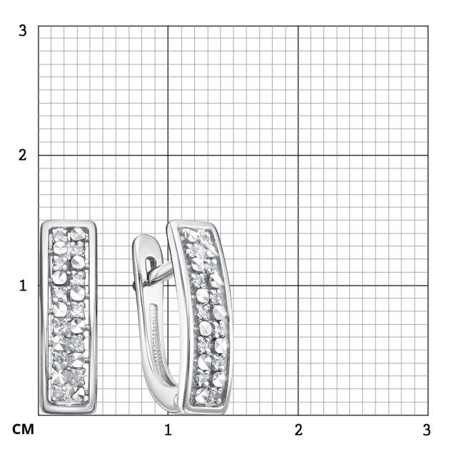 Серьги из белого золота с бриллиантами (061310)