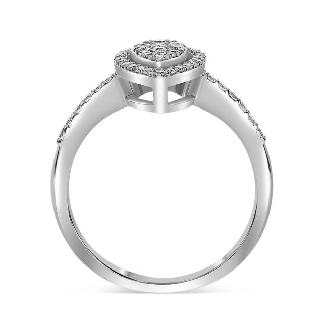 Кольцо из белого золота с бриллиантами (060959)