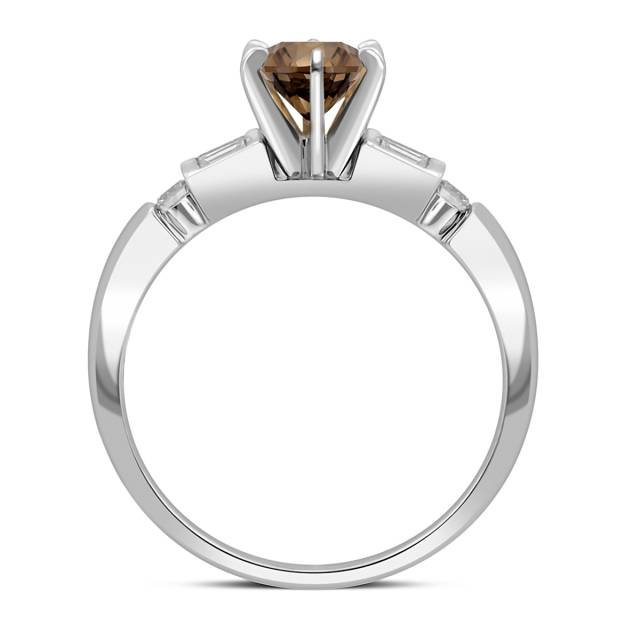 Помолвочное кольцо из белого золота с бриллиантами (048165)