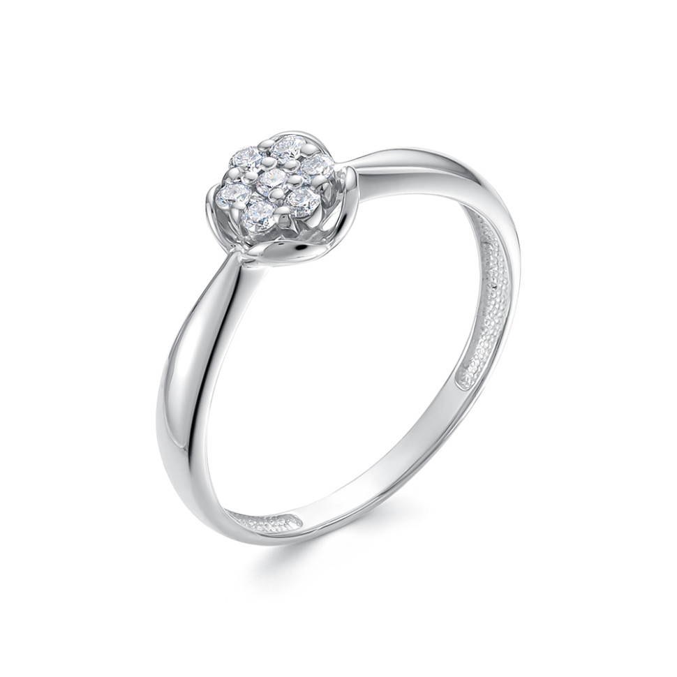 Кольцо из белого золота с бриллиантами (061099)