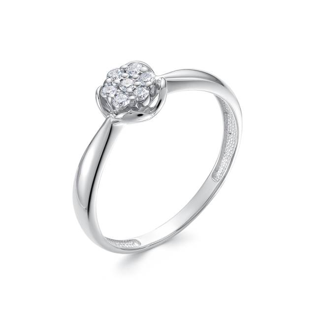 Кольцо из белого золота с бриллиантами (061099)