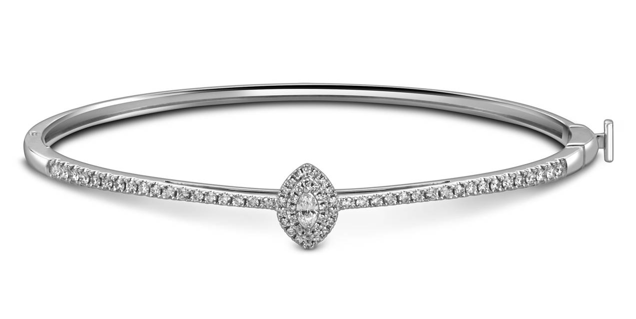 Браслет из белого золота с бриллиантами (059913)