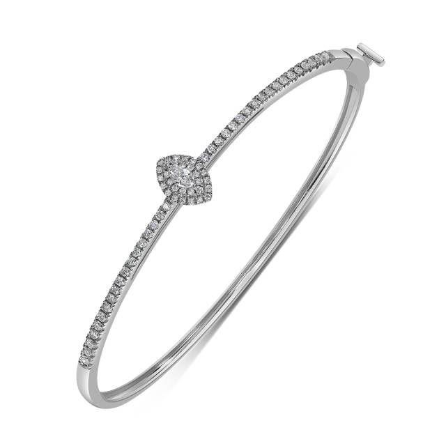 Браслет из белого золота с бриллиантами (059913)