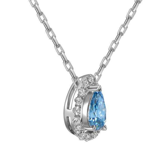 Колье из белого золота с бриллиантами (060183)