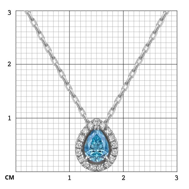 Колье из белого золота с бриллиантами (060183)