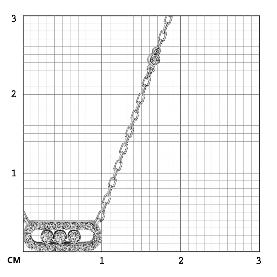 Колье из белого золота с бриллиантами (061616)