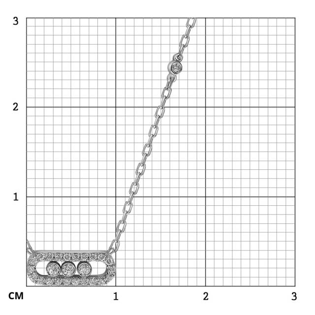 Колье из белого золота с бриллиантами (061616)