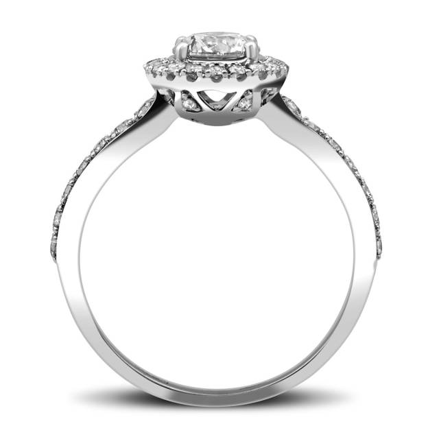 Помолвочное кольцо из белого золота с бриллиантами (012874)