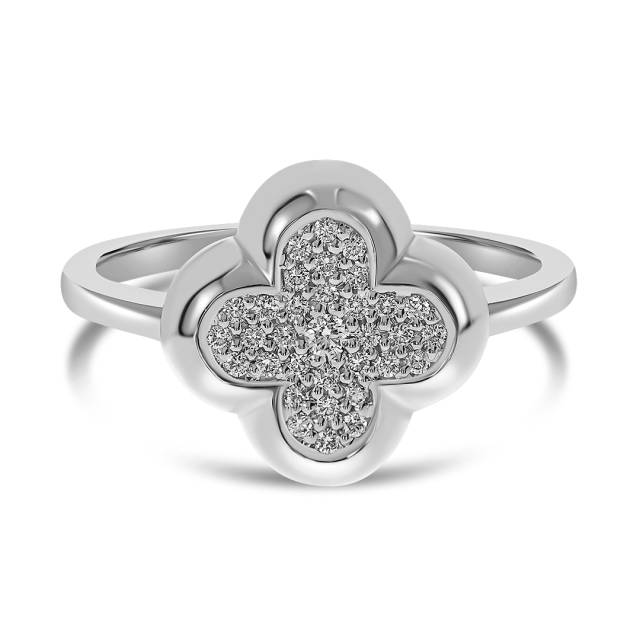 Кольцо из белого золота с бриллиантами (059507)