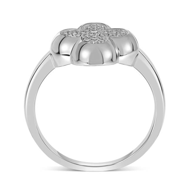 Кольцо из белого золота с бриллиантами (059507)