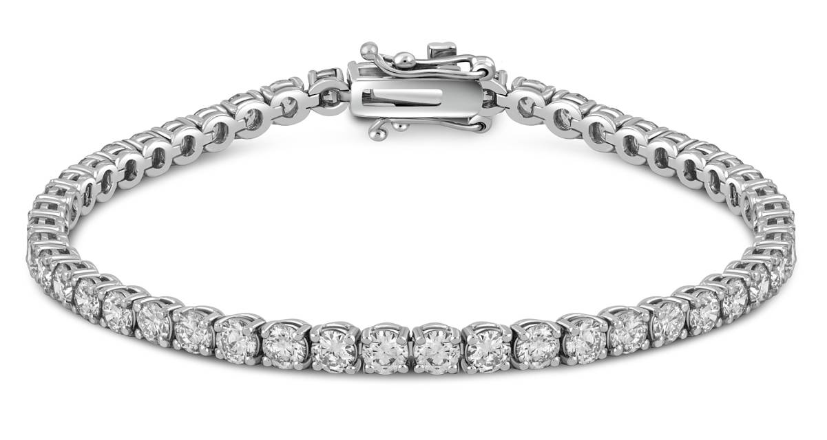 Браслет из белого золота с бриллиантами (051783)