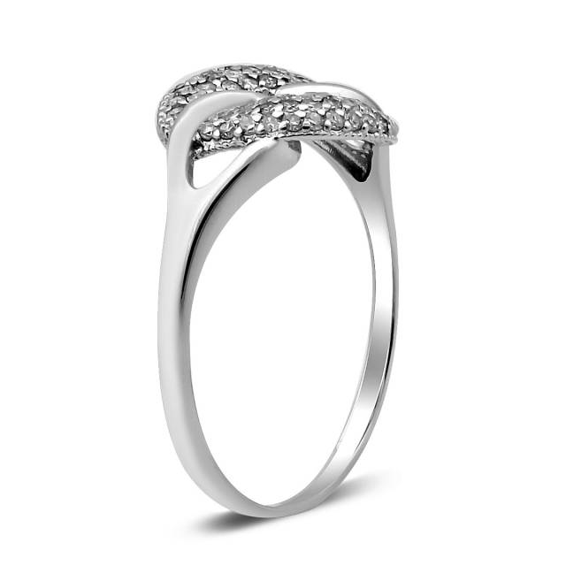 Кольцо из белого золота с бриллиантами (028288)