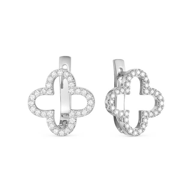 Серьги из белого золота с бриллиантами (050399)