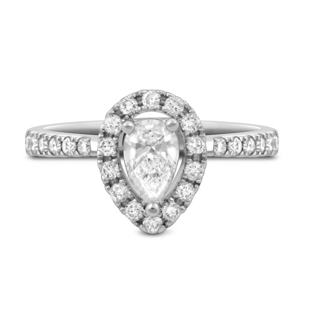 Кольцо из белого золота с бриллиантами (048487)