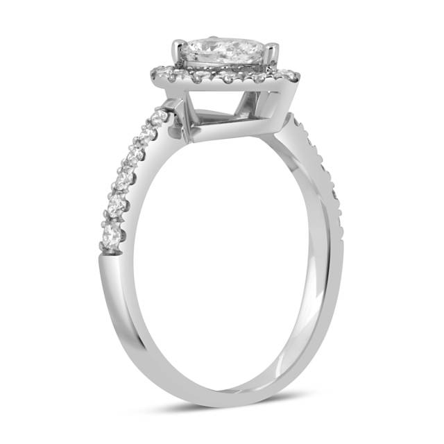 Кольцо из белого золота с бриллиантами (048487)