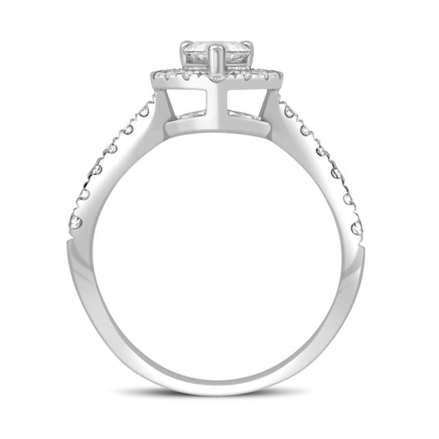 Кольцо из белого золота с бриллиантами (048487)